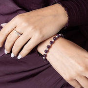 Armband aus Silberperlen und Amethyst Armband KOOMPLIMENTS