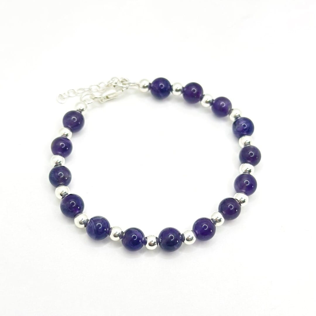 Armband aus Silberperlen und Amethyst Armband KOOMPLIMENTS