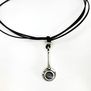 Halskette mit Anhänger und österreichischem Kristall schwarz - ZARA Halsketten KOOMPLIMENTS