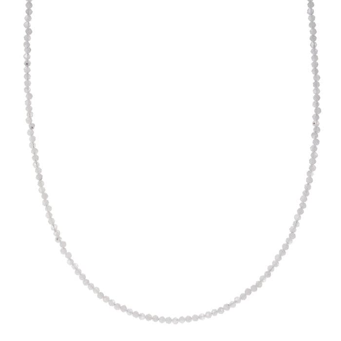 Kurze Kette mit Mini-Mondsteinperlen - ESSENZIAS Halsketten KOOMPLIMENTS