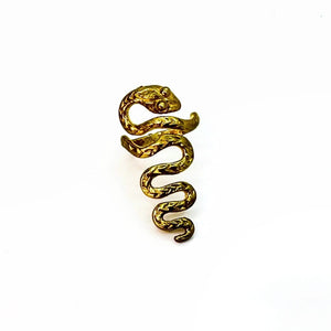 Ring serpente lungo in oro