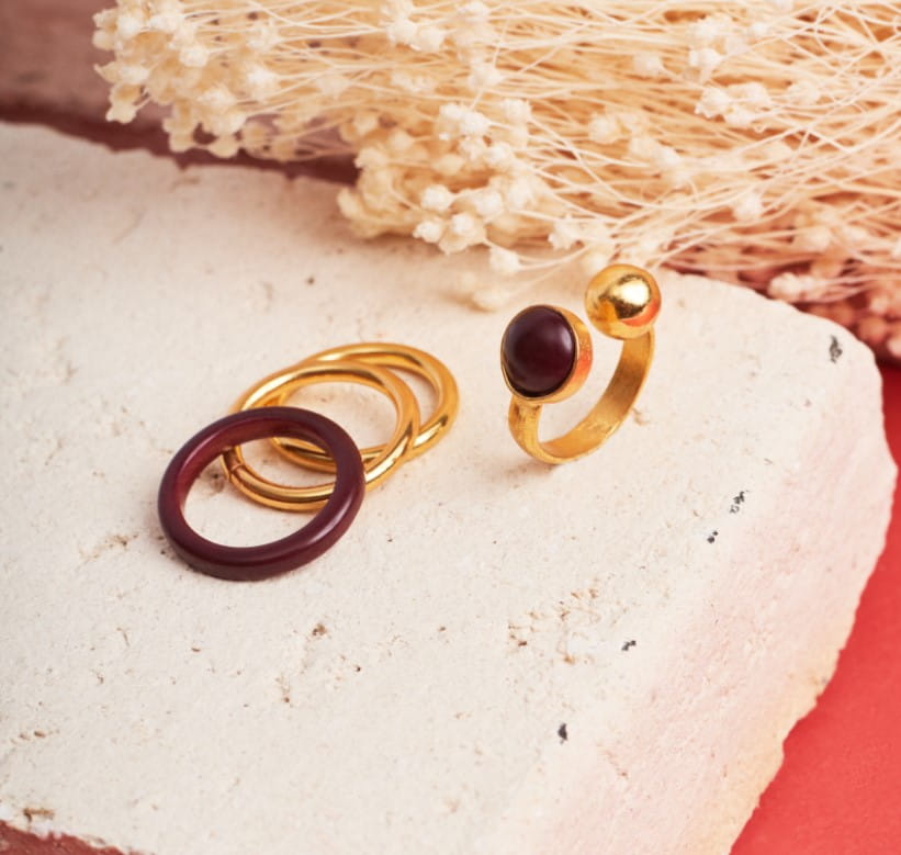 Vergoldete Ringe - Handgemachter Schmuck