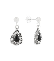 Tränenohrringe mit schwarzem Onyx Ohrringe KOOMPLIMENTS