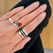 Tuareg Silberring mit Brauner Glasachat KOOMPLIMENTS