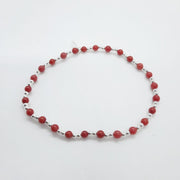 Armband aus Silber mit roten Perlen Armband KOOMPLIMENTS