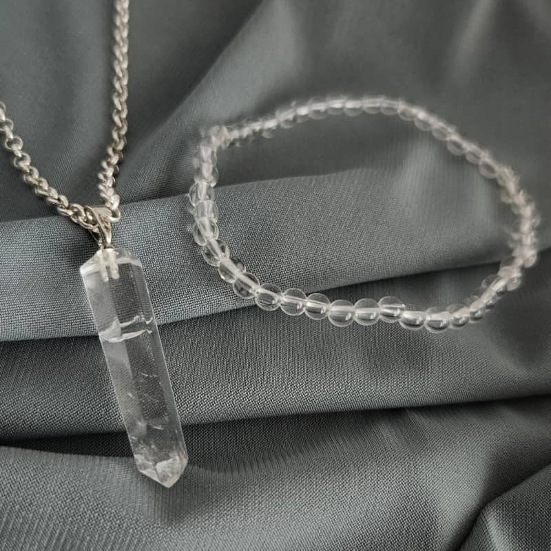 Armband aus weißem Quarz Armband KOOMPLIMENTS