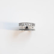 Boho Ring aus Silber mit Triangel Ringe KOOMPLIMENTS