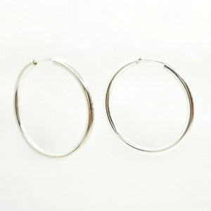 Aros anchos de plata grandes 4 cm