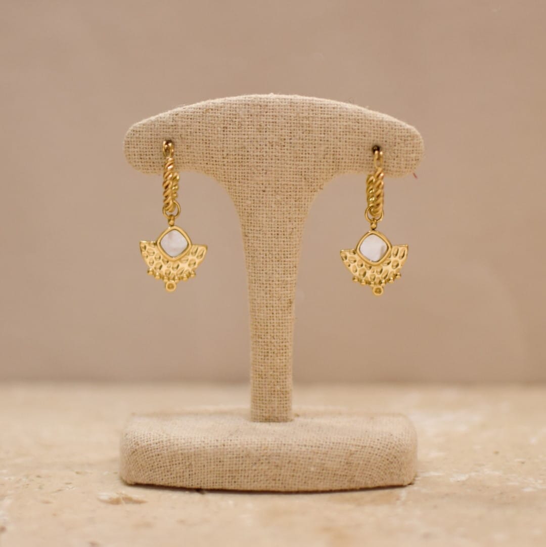 Creolen Ohrringe mit Perlmutt Ohrringe KOOMPLIMENTS