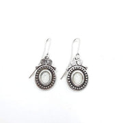 Damen Ohrringe Silber mit Steinen - Ophelia Weiss Ohrringe KOOMPLIMENTS