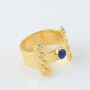 Ring de mujer de la India bañado en oro en plata de ley 925.