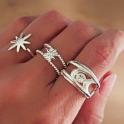 Edelweissblume Silberring Ringe KOOMPLIMENTS