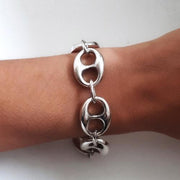 Grosses Silber Glieder-Armband - Links Armband KOOMPLIMENTS