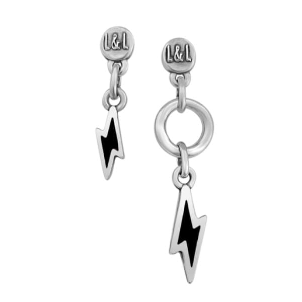 Lange asymmetrische Ohrringe mit Blitzcharme | RAYO KOOMPLIMENTS