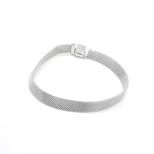 Bracelet filet en véritable argent sterling 925