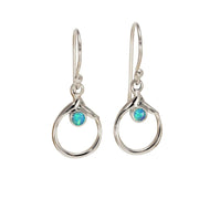 Ohrringe aus Silber und Blauem Opal Ohrringe KOOMPLIMENTS