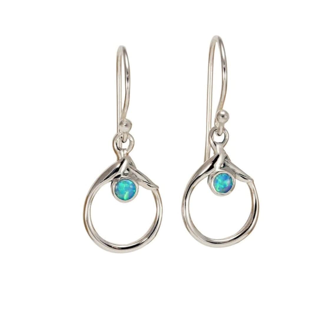 Ohrringe aus Silber und Blauem Opal Ohrringe KOOMPLIMENTS