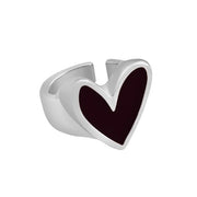 Schwarzer Herz Ring - PURO AMOR Ringe KOOMPLIMENTS