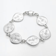 Silber Armband mit flachen runden Perlen - MILOS Armband KOOMPLIMENTS