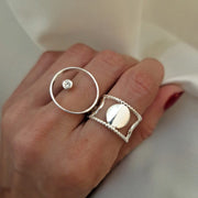 Zirkon-Designring mit Kreis - ORBIT Ringe KOOMPLIMENTS