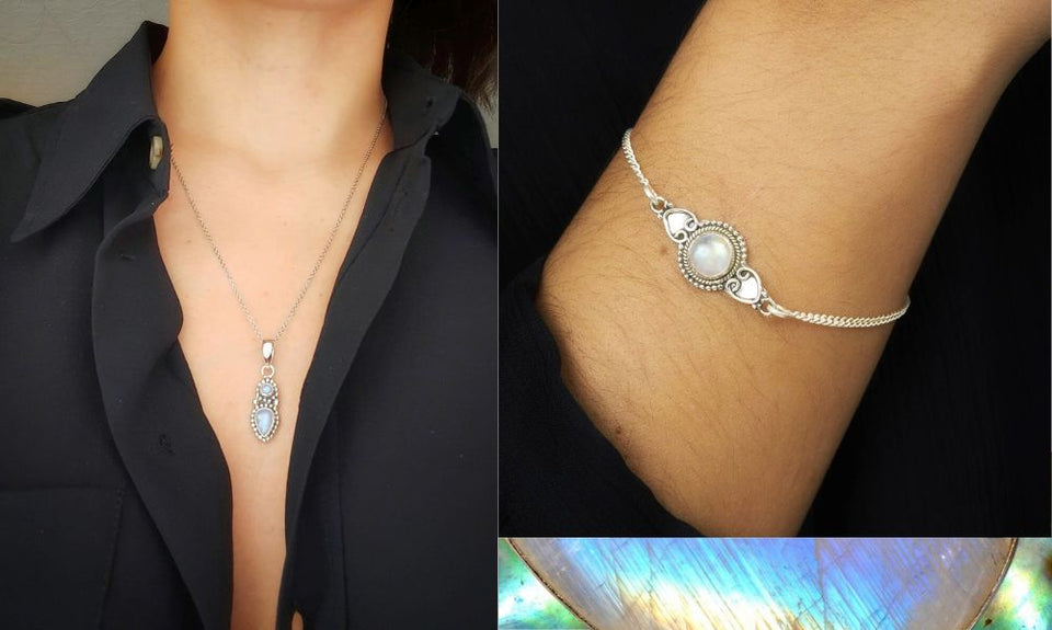 Mondstein Silberschmuck Damen | KOOMPLIMENTS
