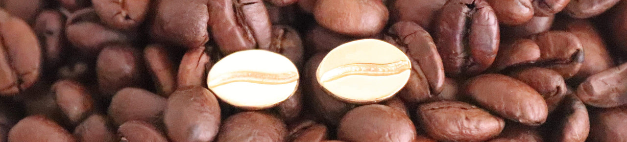 Vergoldete Kaffeebohnen