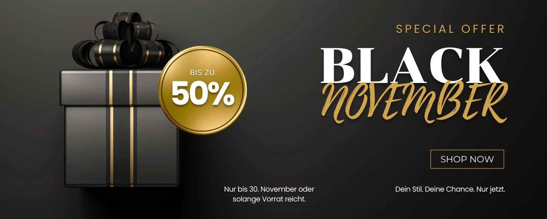 Black November - 50 % Rabatt auf Silberschmuck und mehr