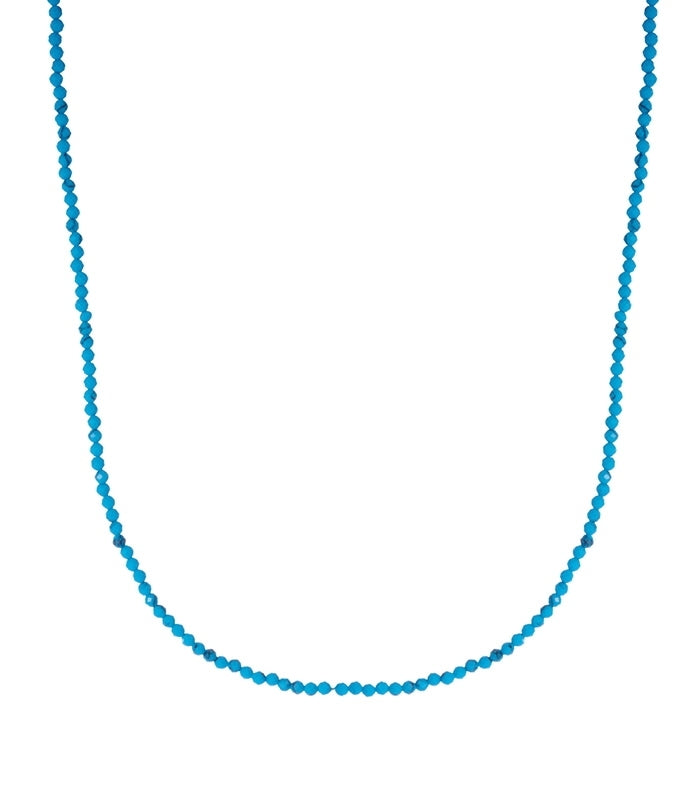 Kurze Kette  |aus Silber mit Mini-Türkisperlen | KOOMPLIMENTS