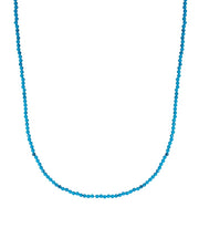 Kurze Kette  |aus Silber mit Mini-Türkisperlen | KOOMPLIMENTS