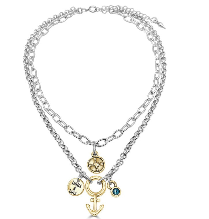 Layering Kette 2-in-1 mit Medaillon | KOOMPLIMENTS