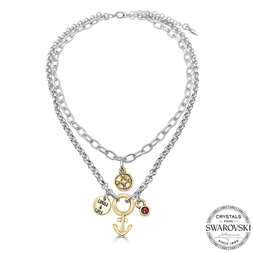 Layering Kette 2-in-1 mit Medaillon | Spanien Schmuck | KOOMPLIMENTS