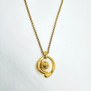 Gold lange Halskette mit Kugel | KOOMPLIMENTS