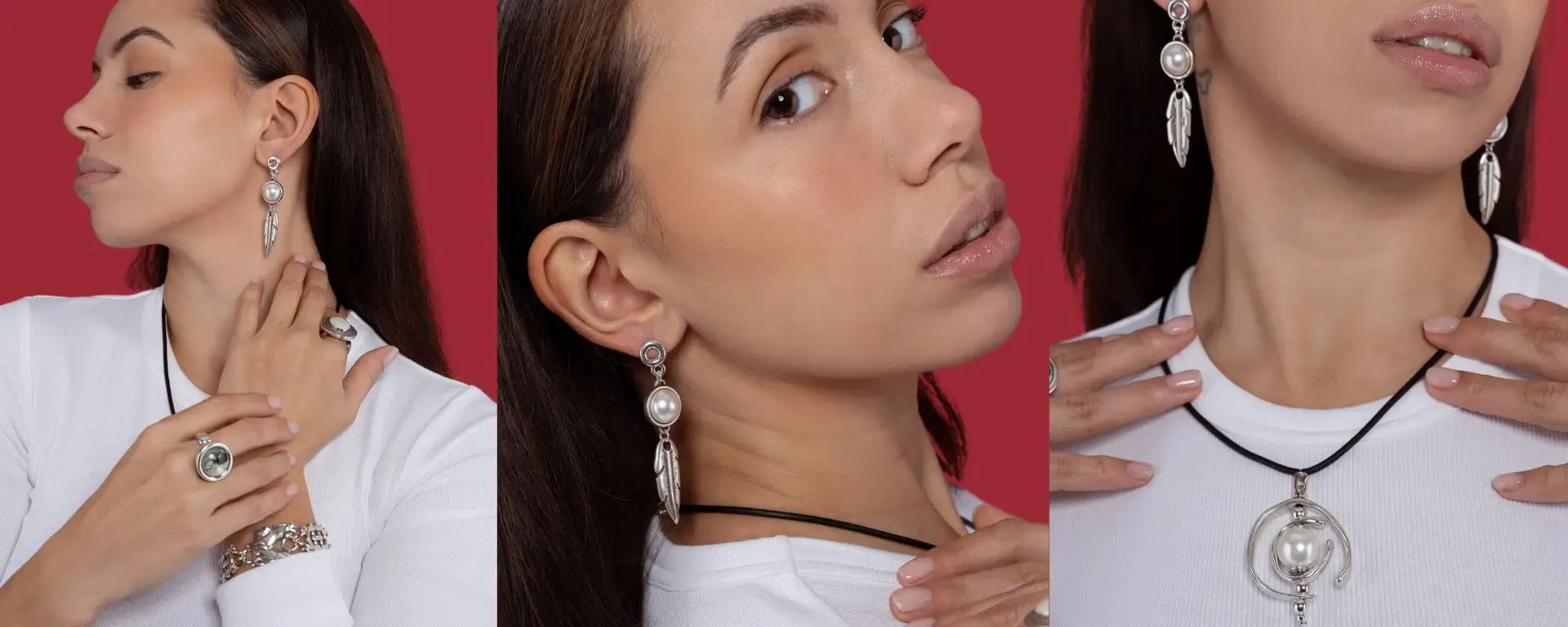 Silber Schmuck aus Spanien mit Leder - KOOMPLIMENTS