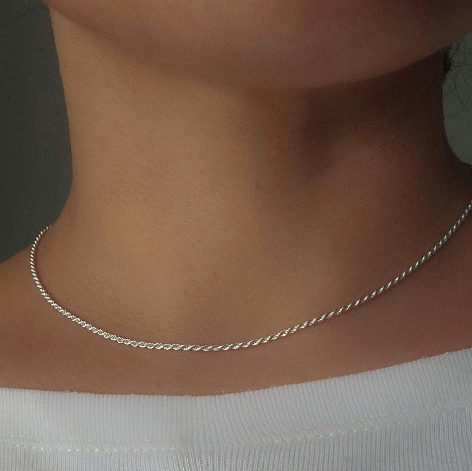 Kordelkette 925 Silber | Unisex Schmuck | KOOMPLIMENTS