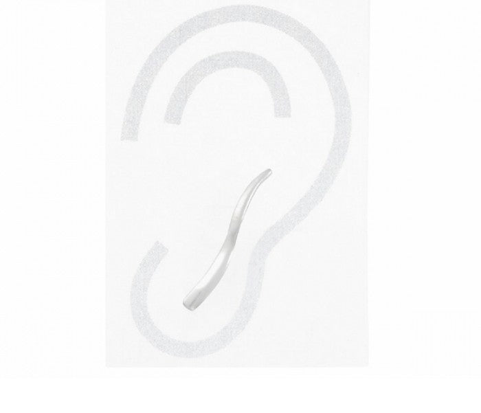 Silber Ohrkletterer | Minimalistische Ohrringe 28 mm, 925 Silber | KOOMPLIMENTS