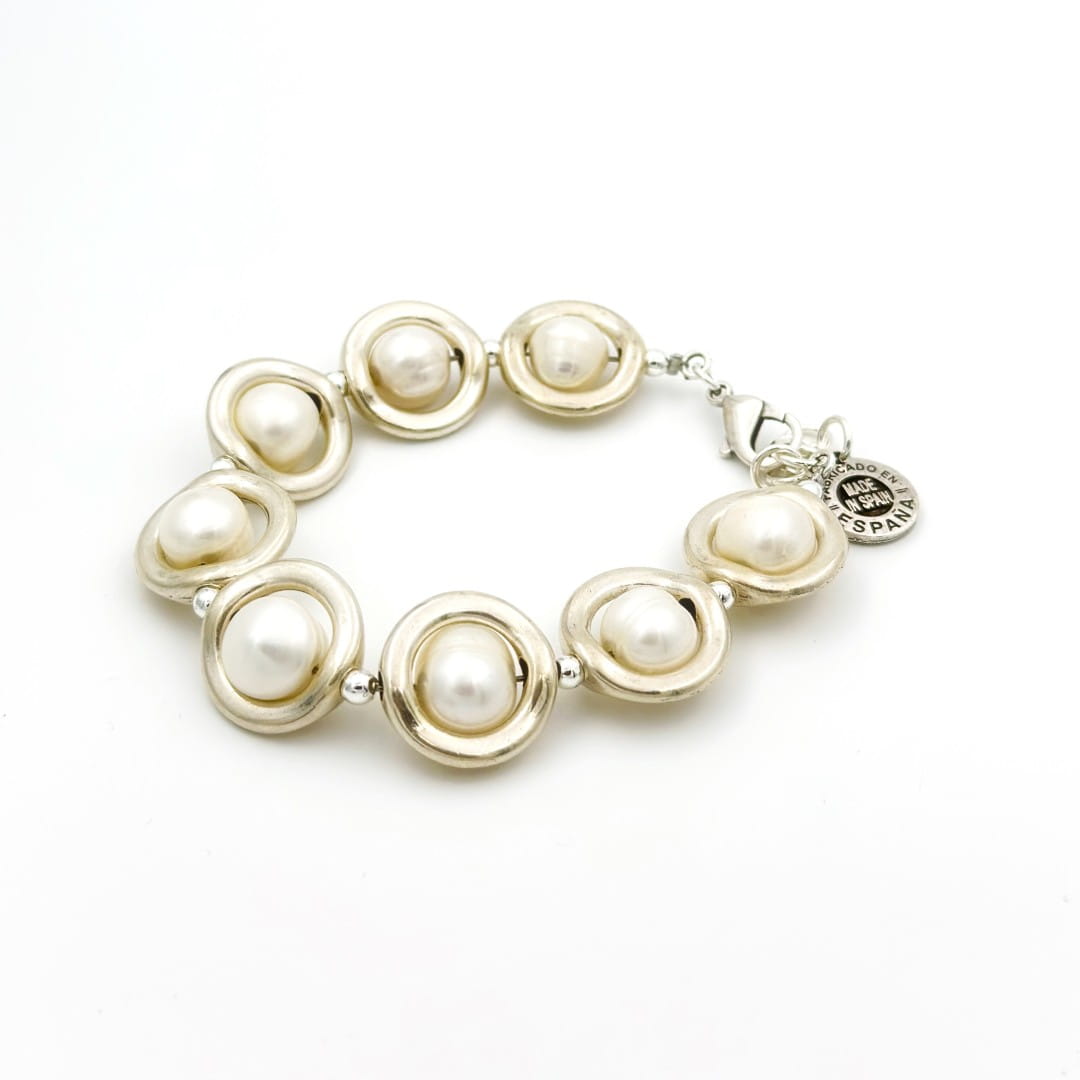 Armband mit weissen Perlen - BLANCA