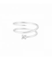 Silber-Wickelring Zirkonia | KOOMPLIMENTS