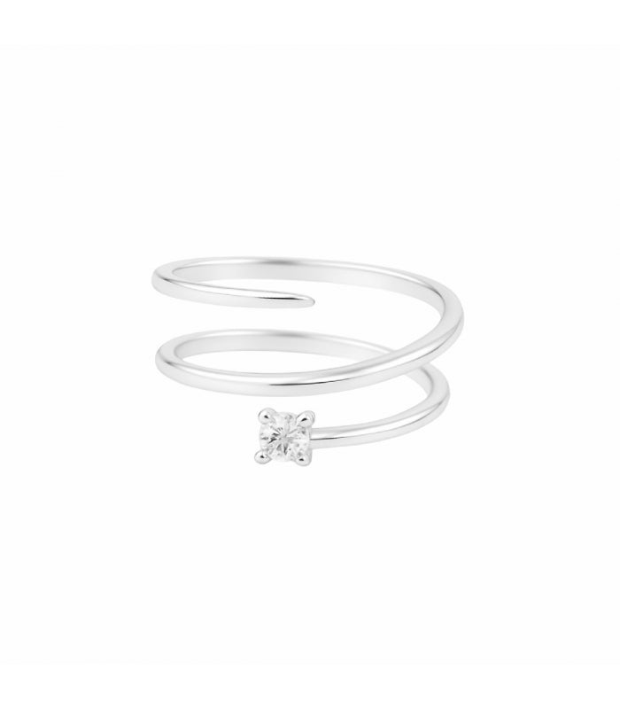 Silber-Wickelring Zirkonia | KOOMPLIMENTS