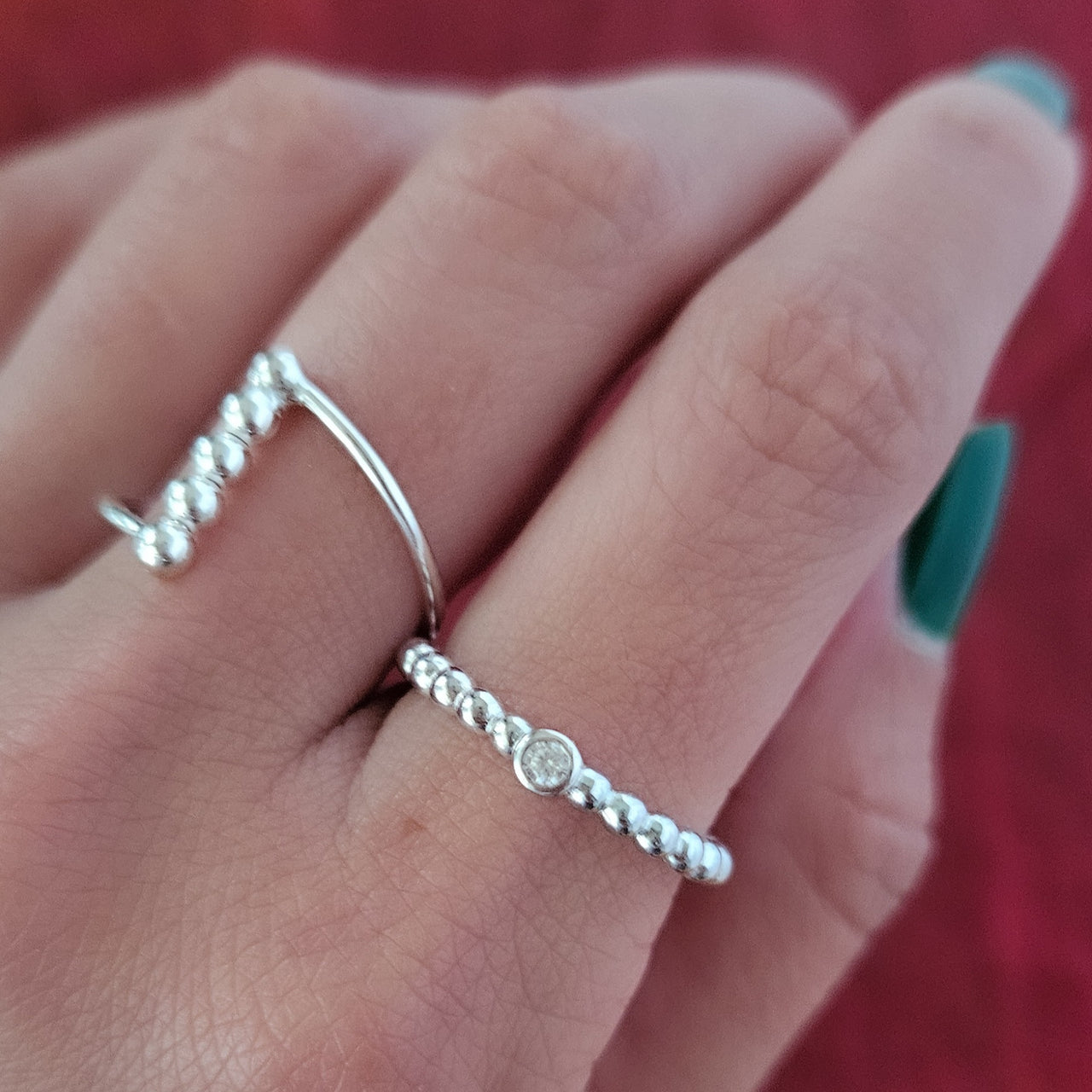 Kugelring Solitär Silber 925 Zirkonia | Schmuck Schweiz | KOOMPLIMENTS