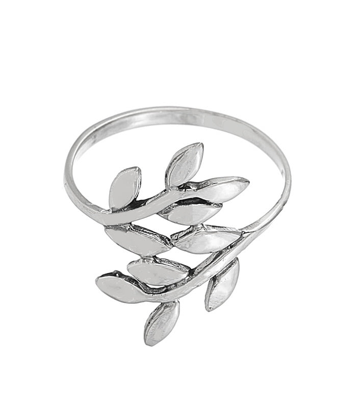 Blätter-Ring aus 925 Silber