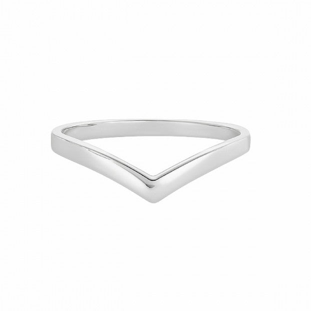 925 Silberring in V-Form | KOOMPLIMENTS