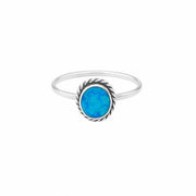 925 Silberring mit blauem Opal | KOOMPLIMENTS