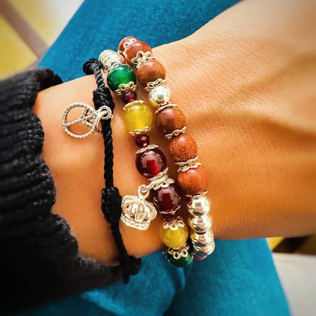 Afrika Perlenarmband aus Silber und natürlichen Perlen Armband KOOMPLIMENTS