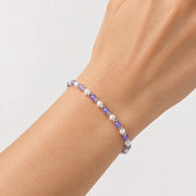 Amethyst Armband aus 925 Silber mit Perlen – LILA KOOMPLIMENTS