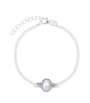 Armband aus Silber mit Mondstein Perle - Jaipur Armband KOOMPLIMENTS