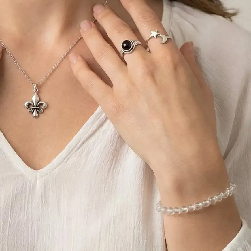 Armband aus weißem Quarz Armband KOOMPLIMENTS