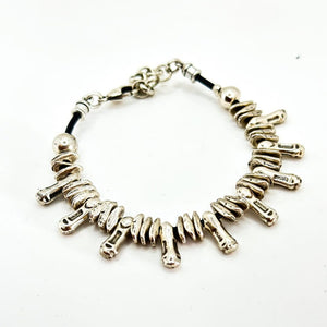 Bracelet with irregular pendants STALAKTITE