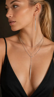 ASTERIA Halskette in Silber - Eleganz mit fliessender Linie Halsketten KOOMPLIMENTS
