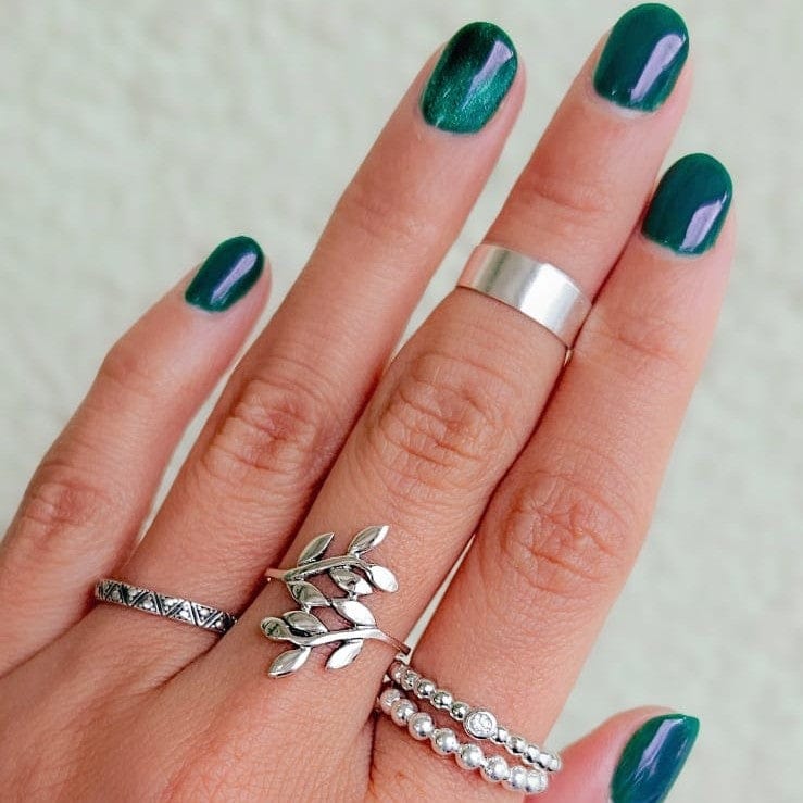 Blätter-Ring aus 925 Silber Ringe KOOMPLIMENTS