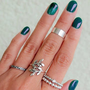 Blätter-Ring aus 925 Silber Ringe KOOMPLIMENTS
